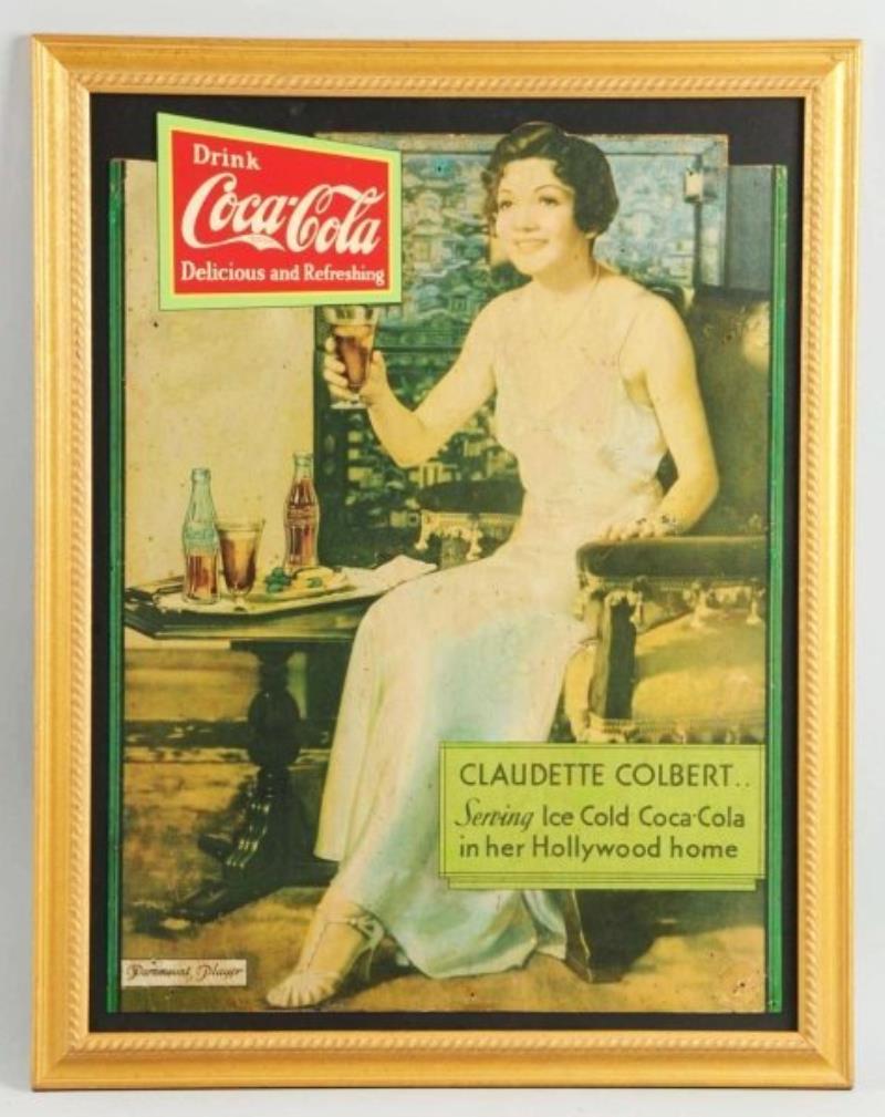 Coca Cola Claudette Colbert Cardboard Cutout Value Price Guide