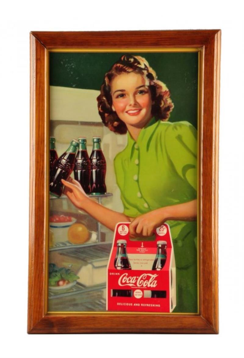 Coca Cola Cardboard 6 Pack Advertising Sign Value Price Guide