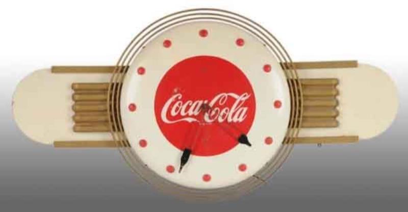 Metal & Masonite Coca-Cola Electric Clock