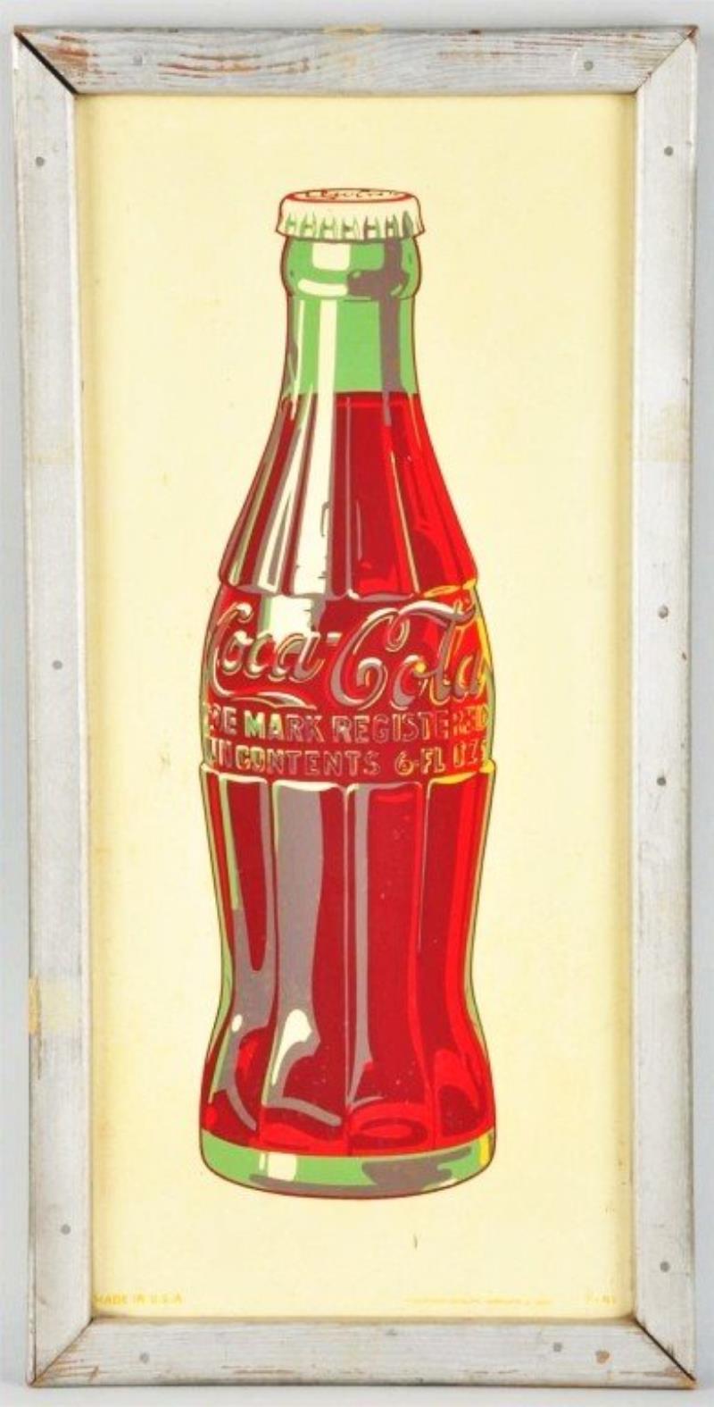 1941 Tin Coca-Cola Sign.