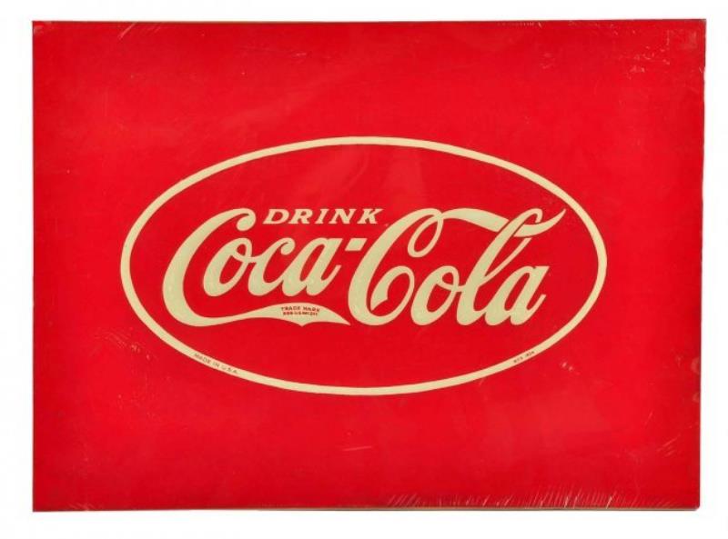 1934 Coca - Cola Embossed Tin Sign.