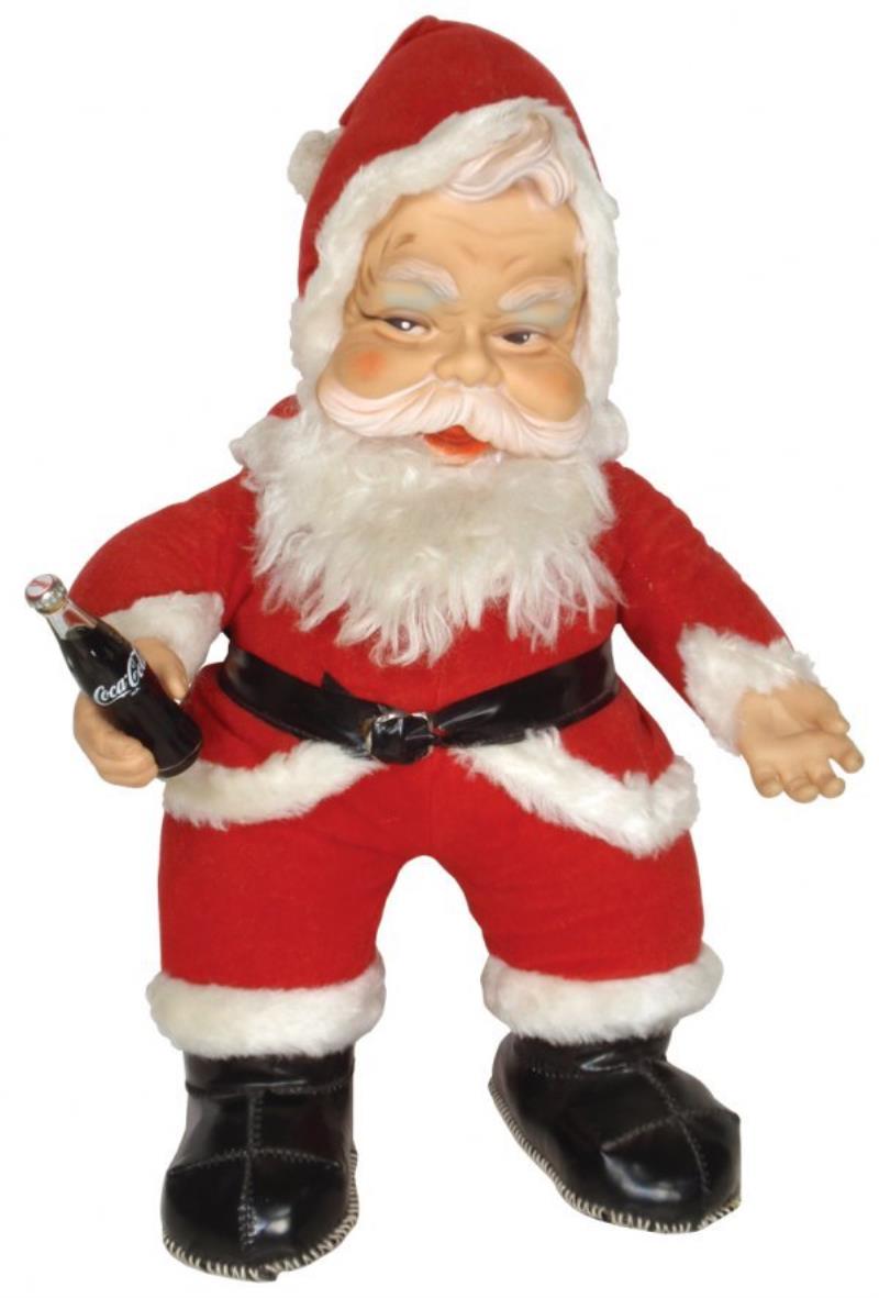 Coca-Cola Santa, c1950, mfgd by Rushton Co-Atla