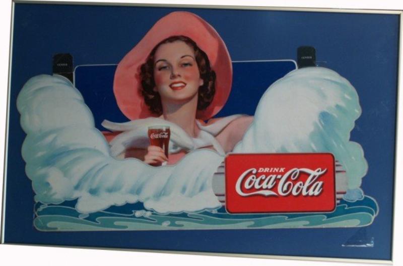 Drink Coca Cola Die-Cut Cardboard Lithograph Displa