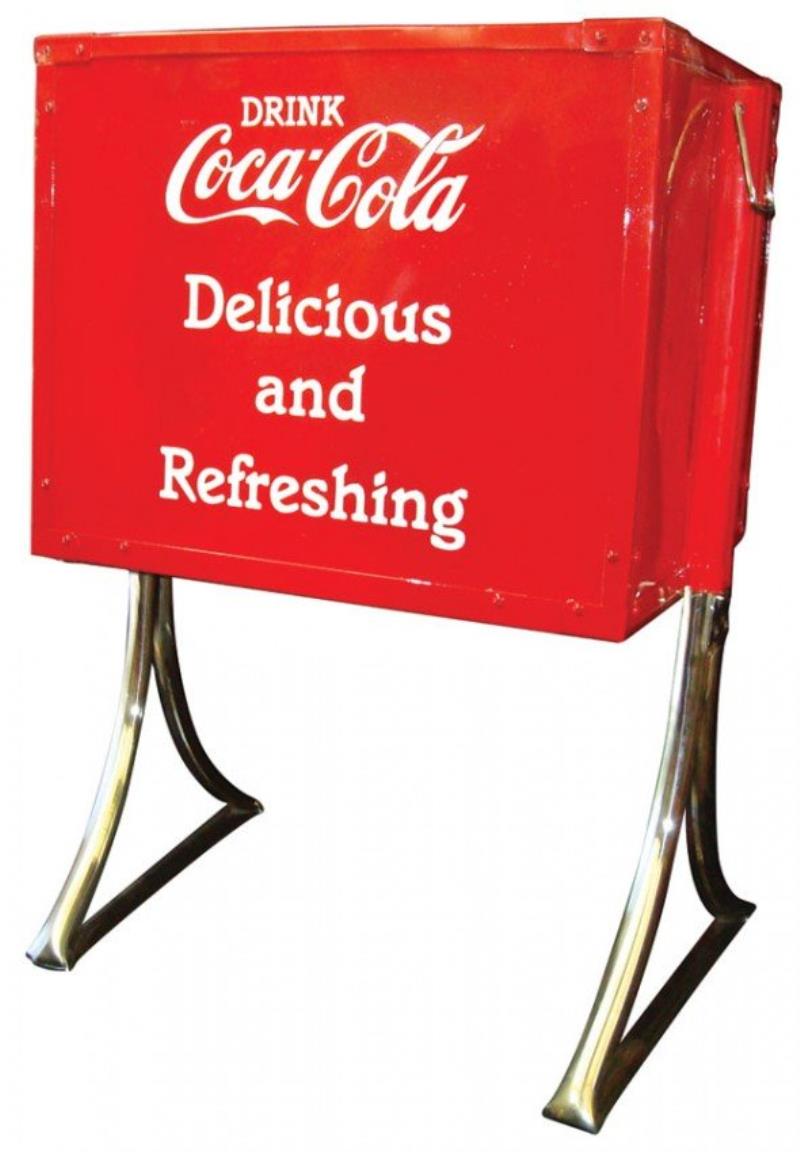 Coca-Cola cooler, c.1950's-1960's, restored w/fresh chr