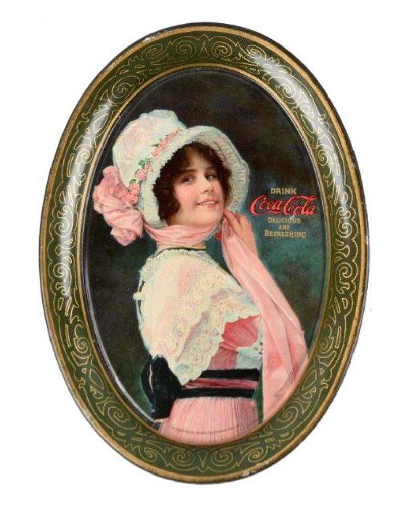 1914 Coca - Cola Tin Tip Tray.