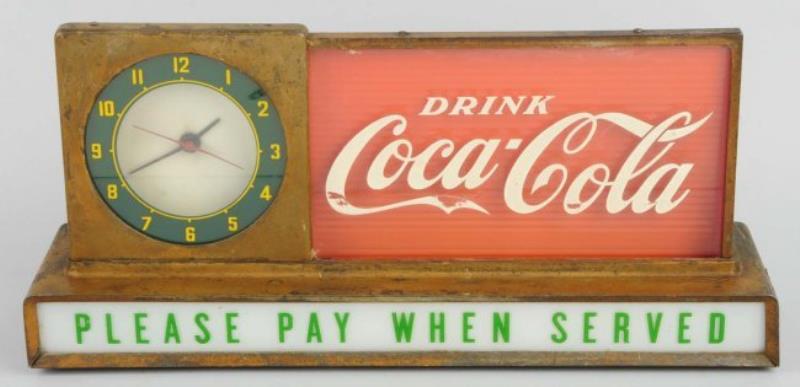 1950s Coca-Cola Countertop Lighted Sign.
