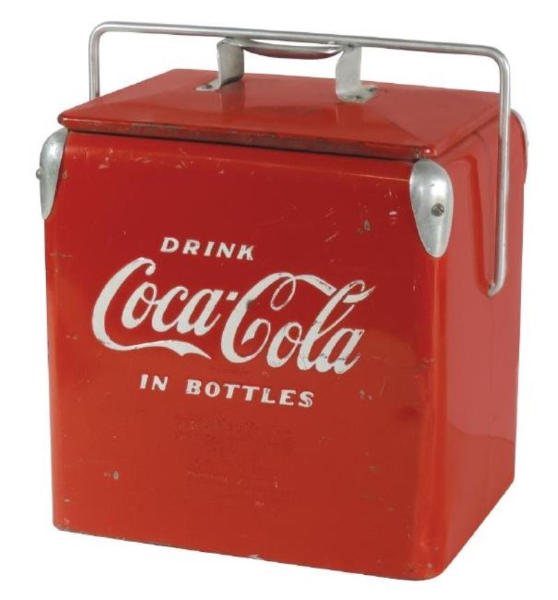 Coca-Cola picnic cooler, mfg by Acton Mfg Co.-Arkansas