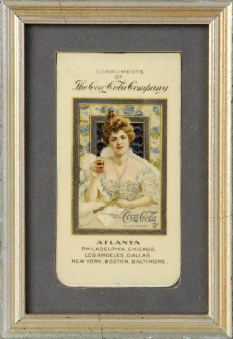 1903 Coca-Cola Celluloid Notepad.