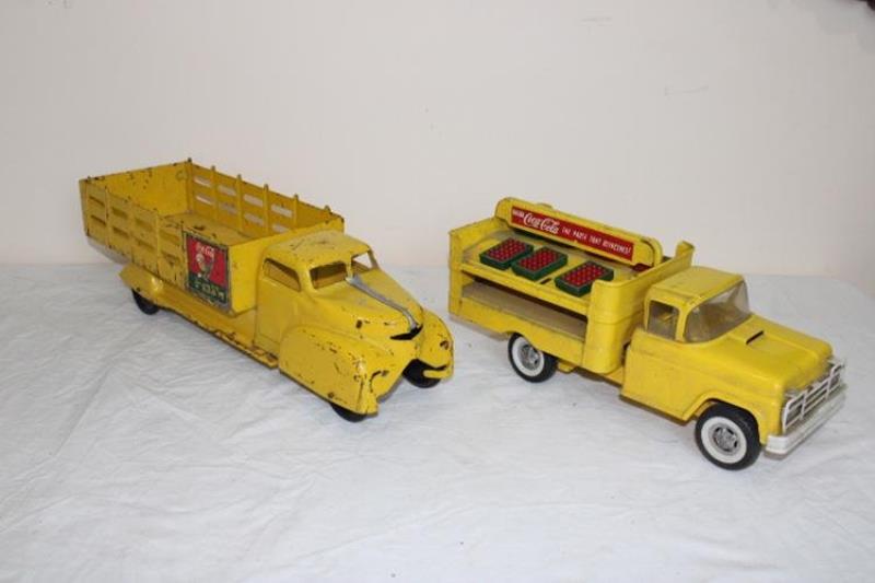 2 Toy Coca Cola Trucks