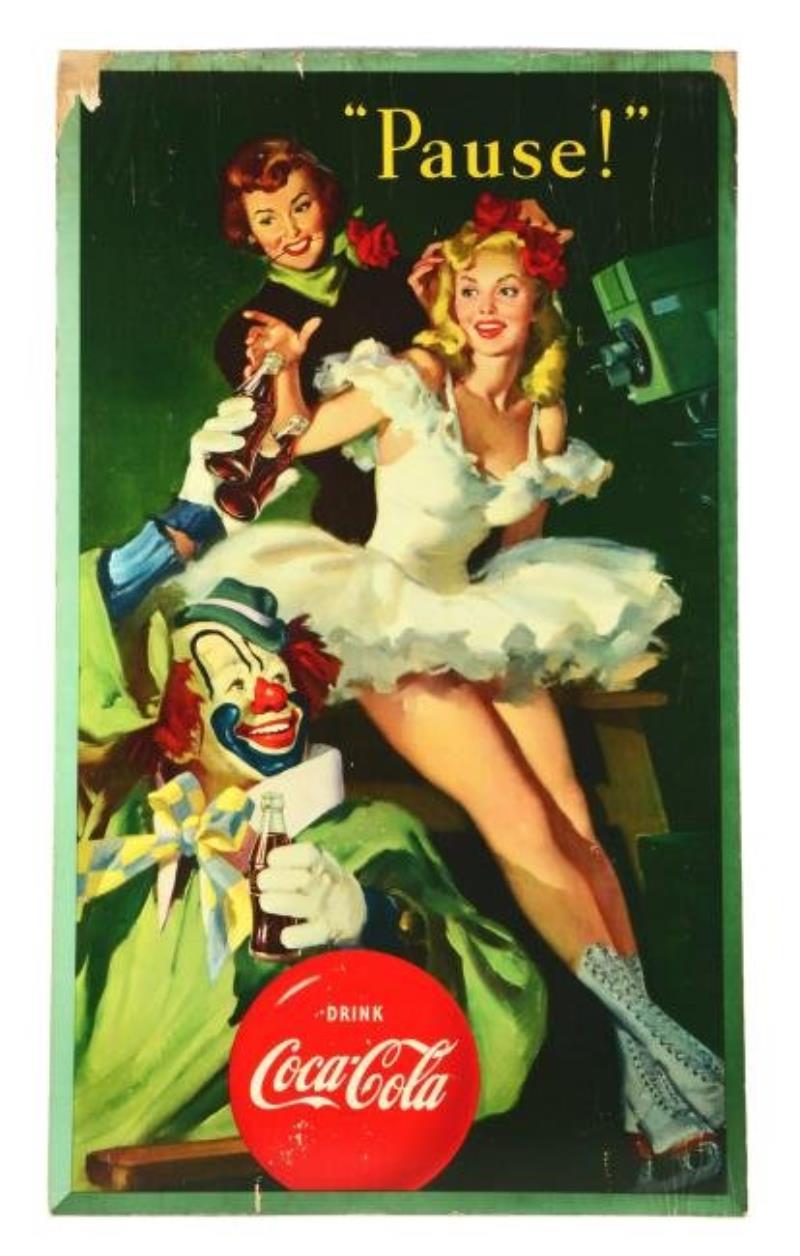 1949 Large Canadian Coca-Cola Poster.