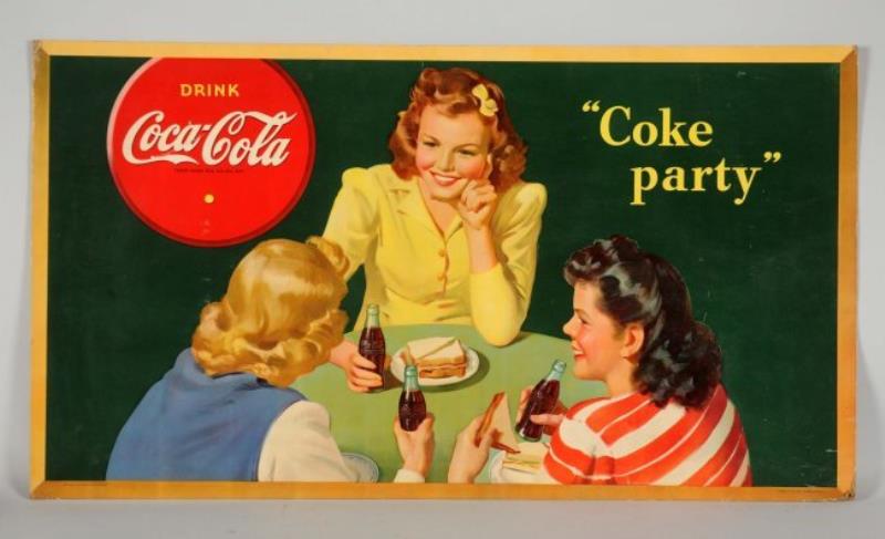 Cardboard Coca-Cola Refreshing Party Poster Value & Price Guide