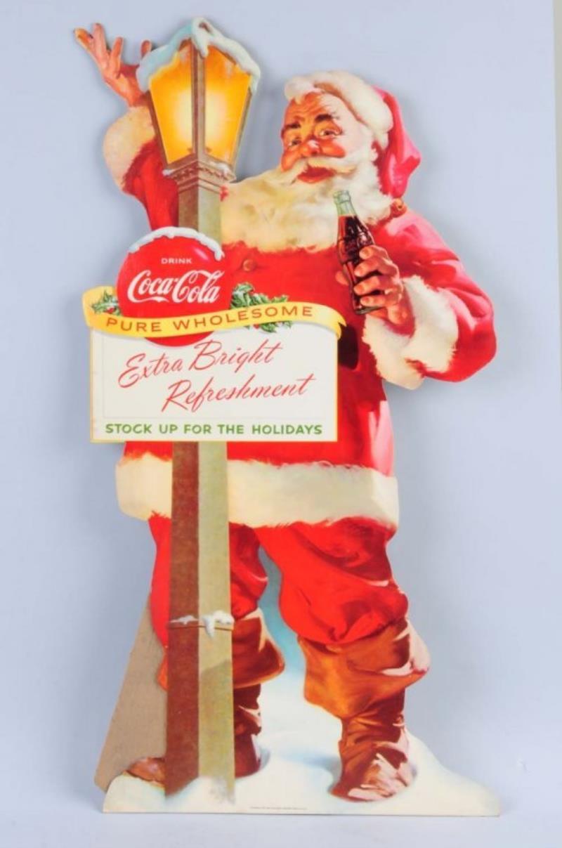 1955 Coca - Cola Santa Stand Up Sign.