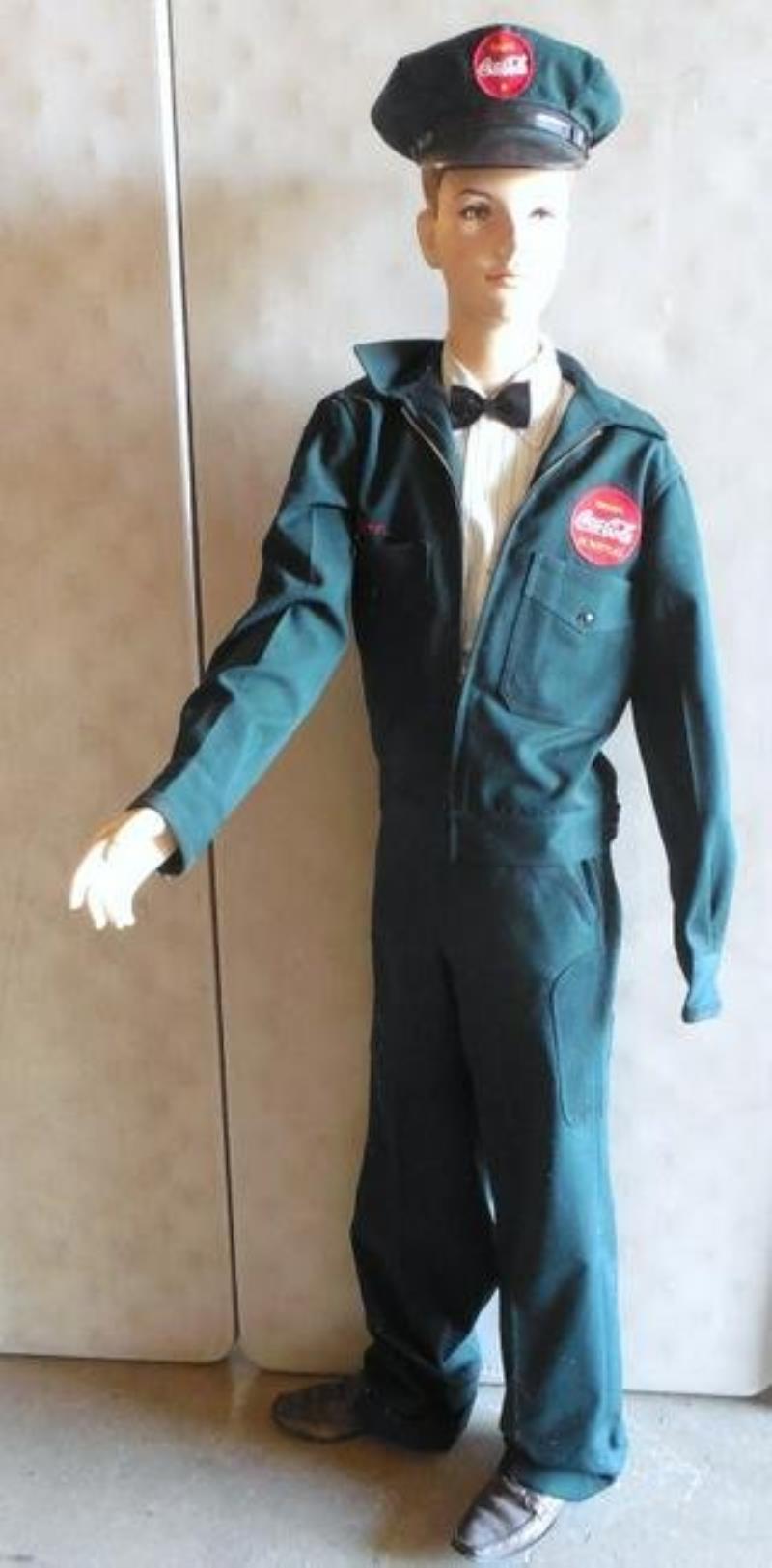 Coca-Cola Mannequin in Delivery Uniform missing a hand