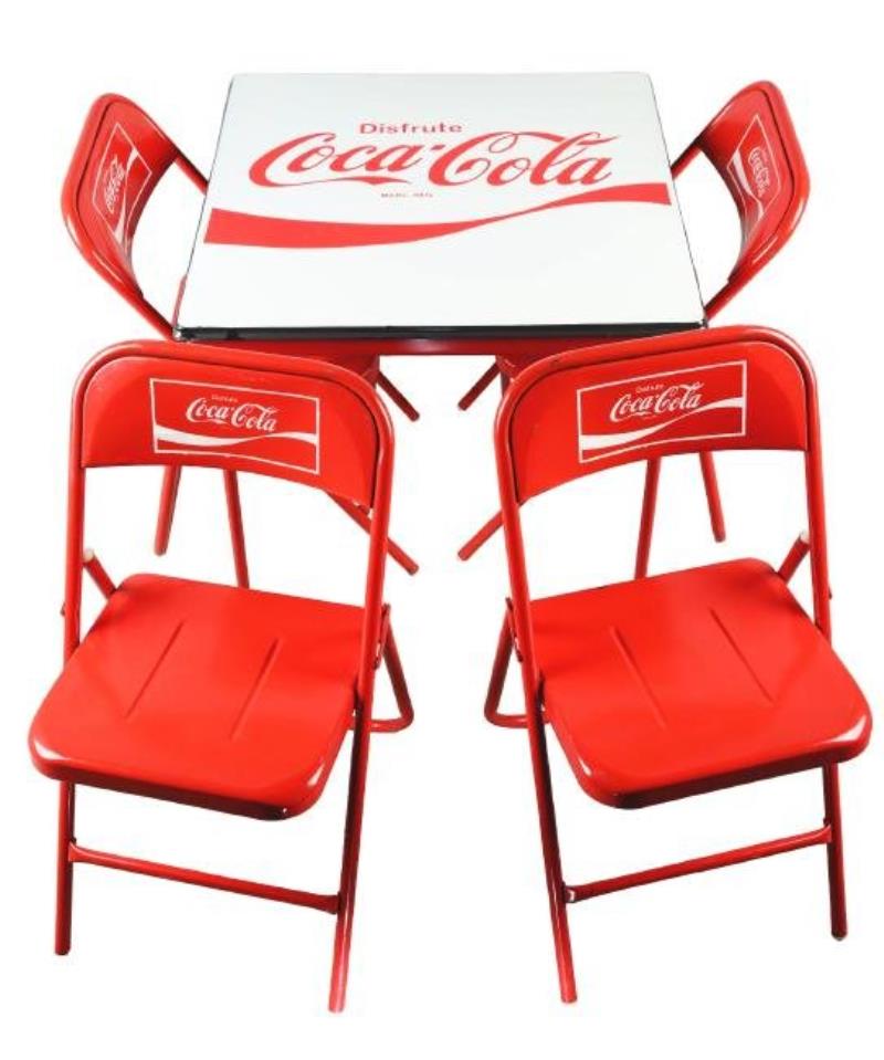 Spanish Coca-Cola Table And Chairs Set.