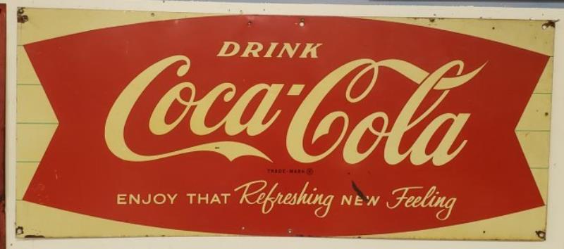 Drink Coca Cola Fishtail Tin Sign