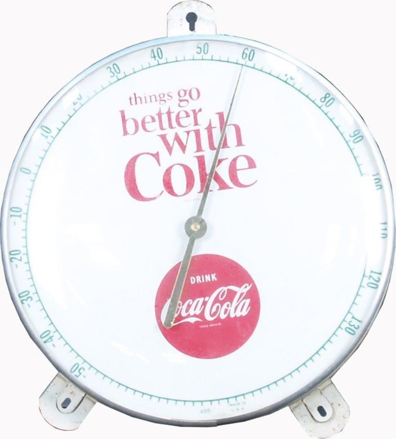 Vintage Aluminum & Plastic Drink Coca Cola Thermom