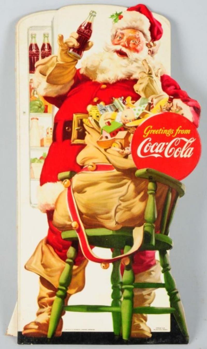 1948 Small Coca-Cola Santa Cutout.