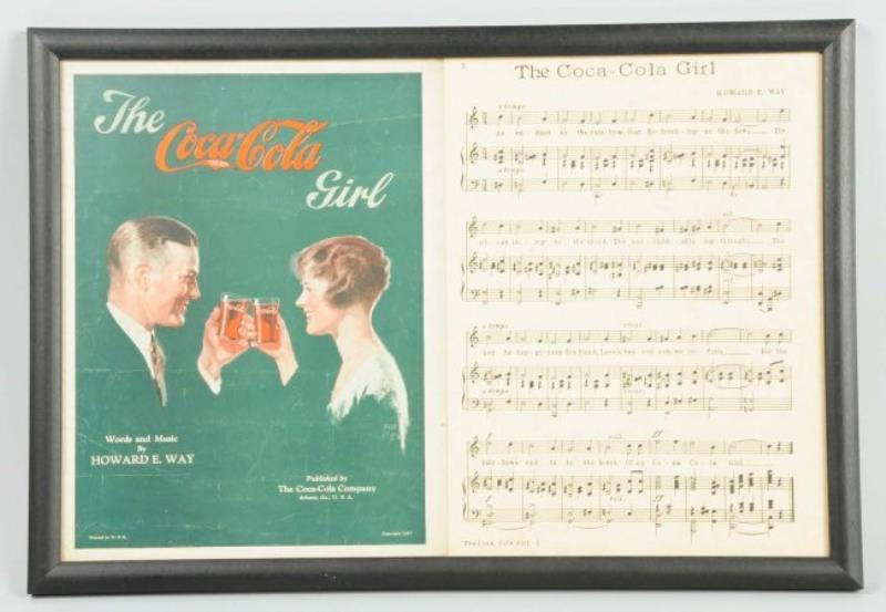 1927 Framed Coca-Cola Sheet Music