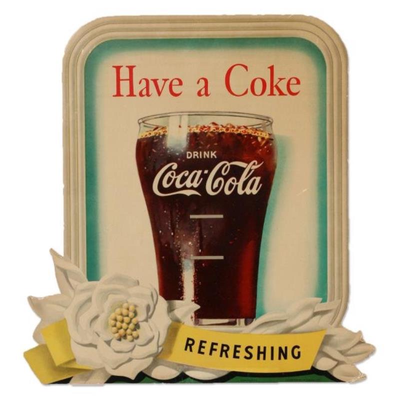 1949 Coca-Cola Diecut Cardboard Display