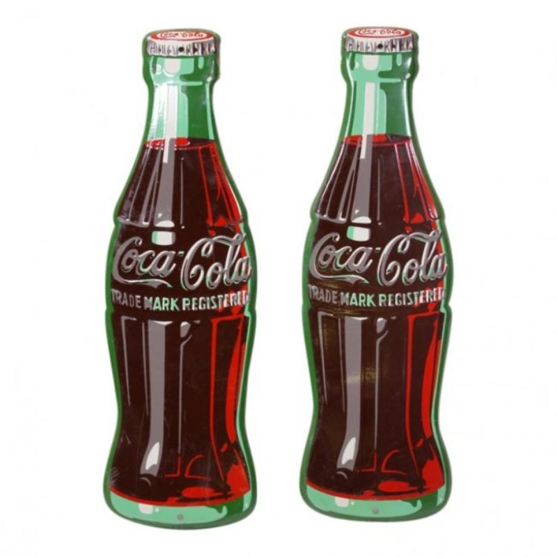 Pair of Coca Cola Bottle Signs