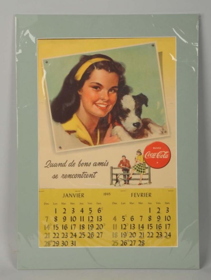 1945 French Coca- Cola Calendar.