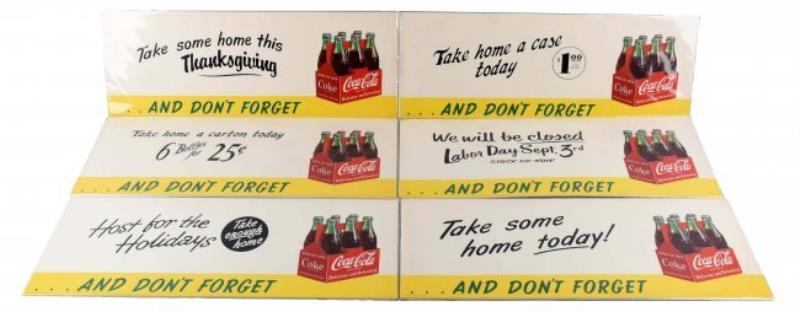 Coca-Cola Paper Signs.