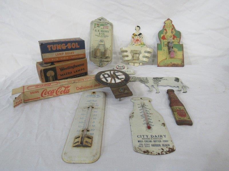12 piece miscellaneous advertising lot