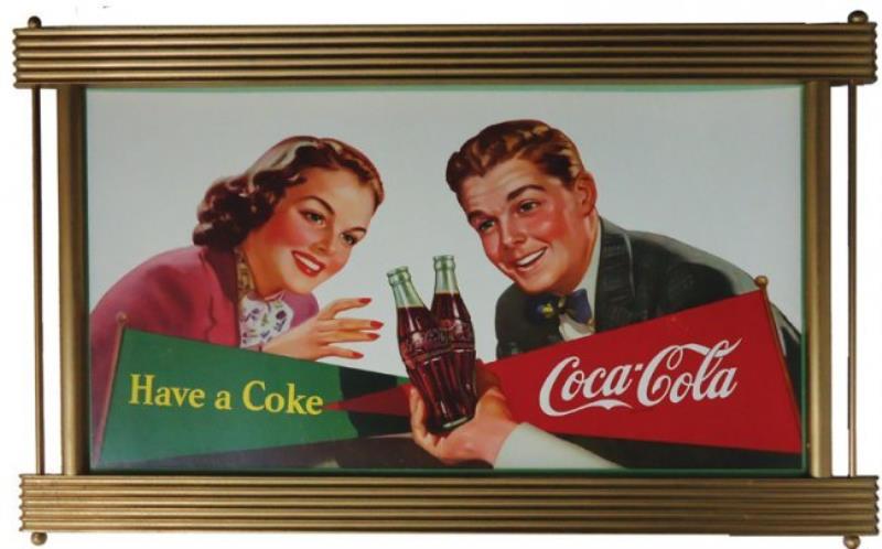 1950's Small Coca - Cola Cardboard Sign Value & Price Guide