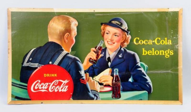 1943 Coca-Cola War Time Advertising Sign Value & Price Guide