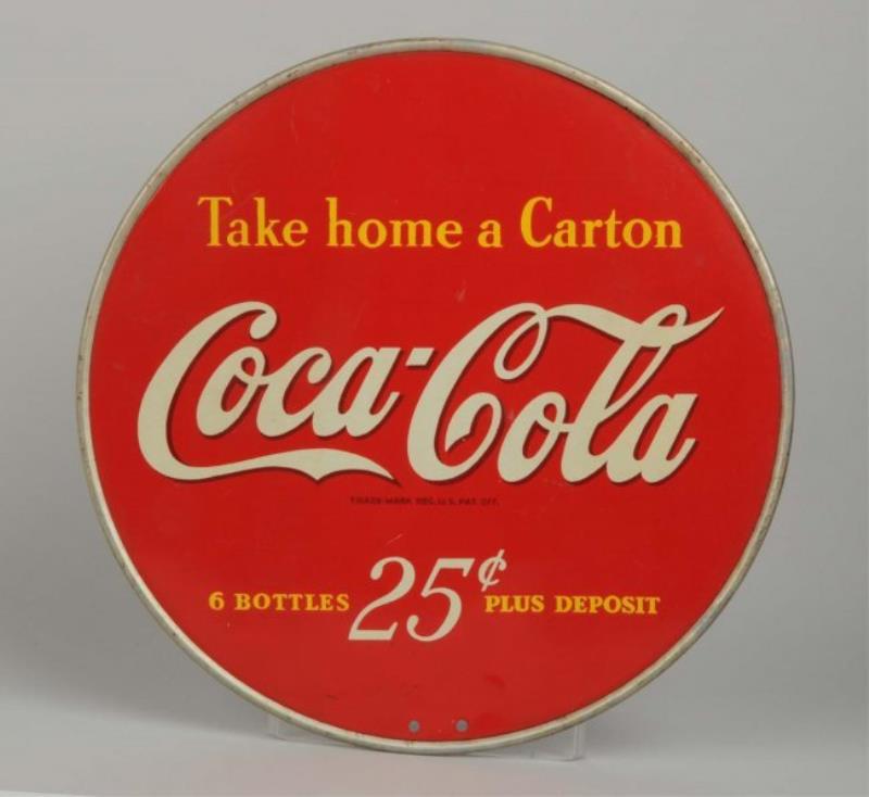 Coca - Cola Round Two sided Tin Sign