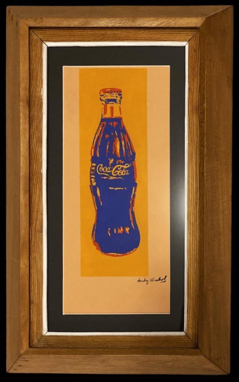 Andy Warhol Pop American Art Coca-Cola Bottle Mixed Med