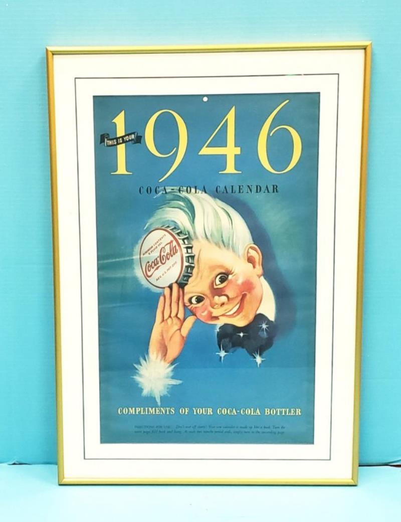 1946 Coca Cola Calendar with Sprite Boy