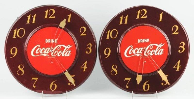 GE Coca-Cola Electric Clocks.