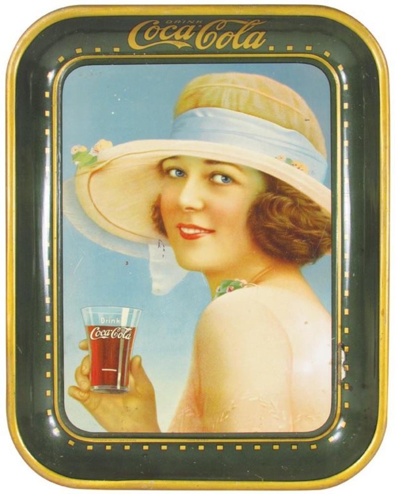 1922 Original Coca Cola Tin Serving Tray Value & Price Guide