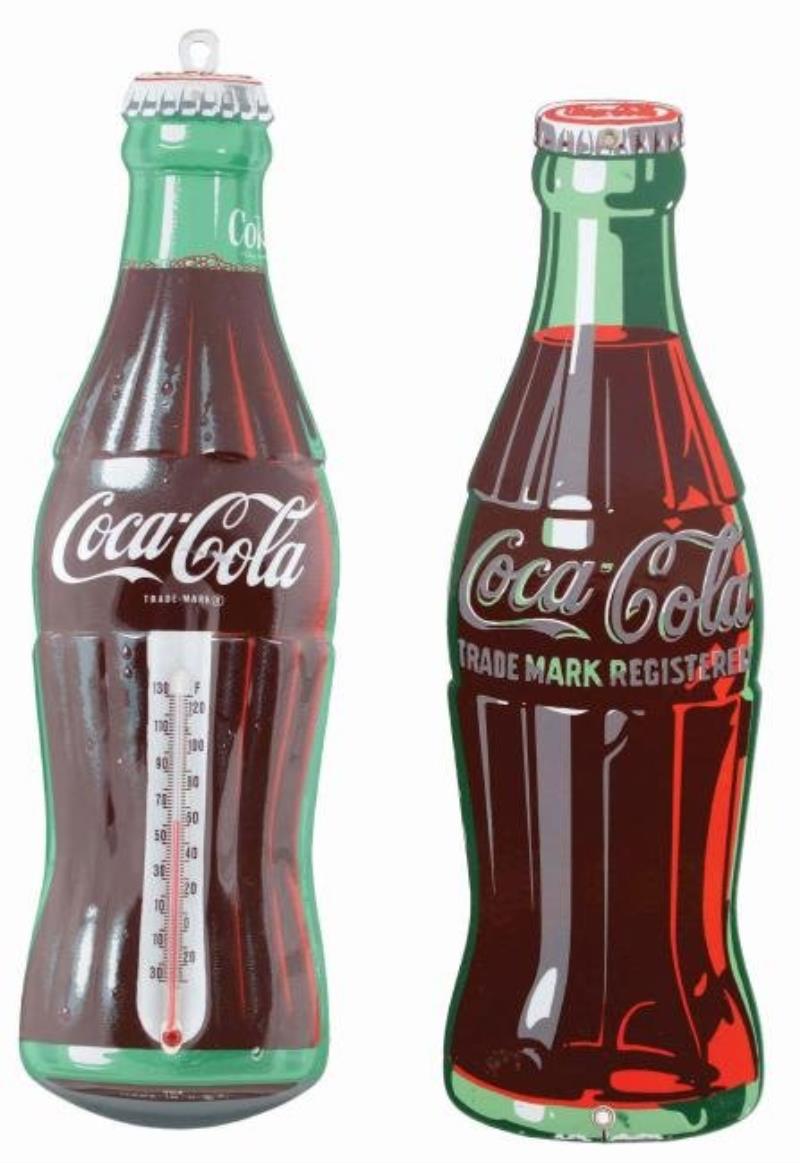 Coca-Cola Bottle Sign & Thermometer