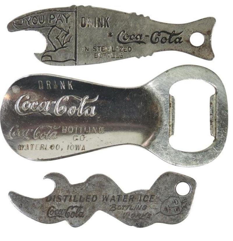 Coca-Cola Bottle Openers (3), 1913-1930 "Calendar