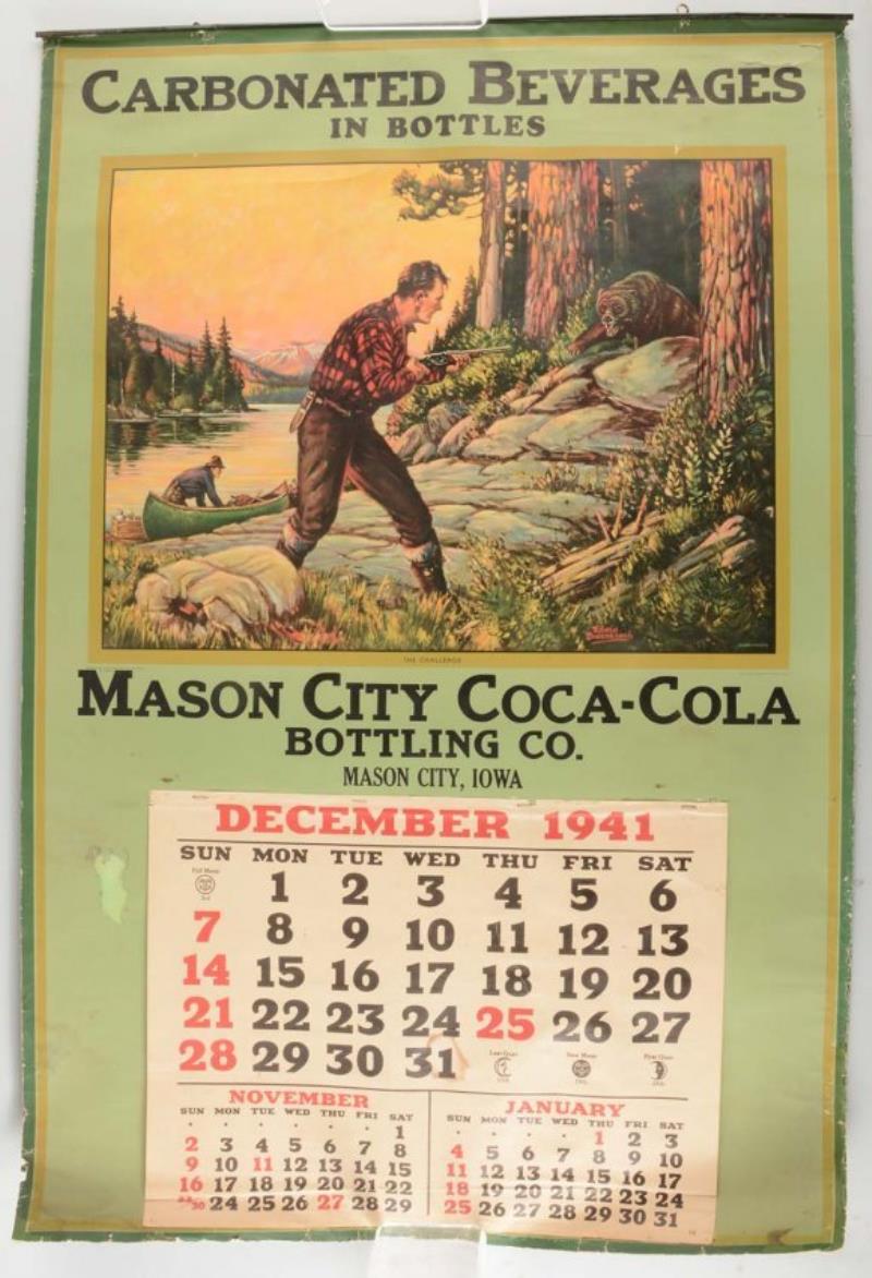 1941 Large Iowa Coca-Cola Calendar