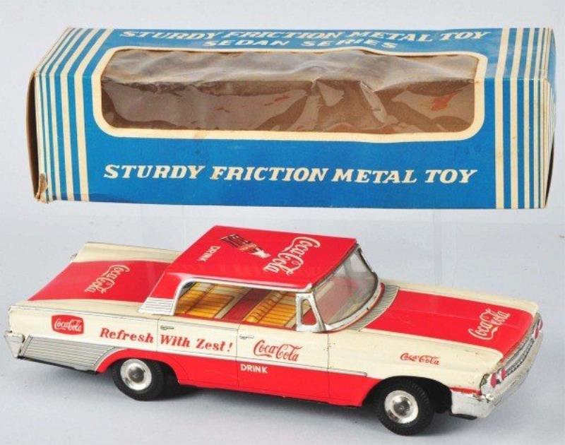 1960s Tin Friction Coca-Cola Car Toy with O/B