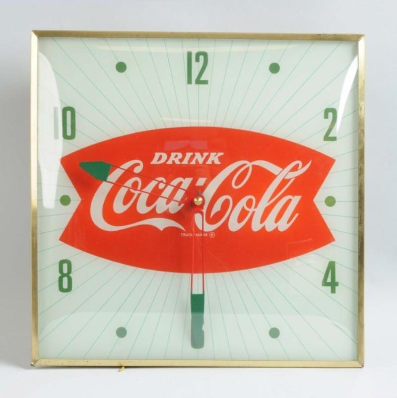 Coca-Cola Fishtail Electric Clock.