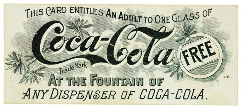 Pre-1900 Coca-Cola Drink Coupon
