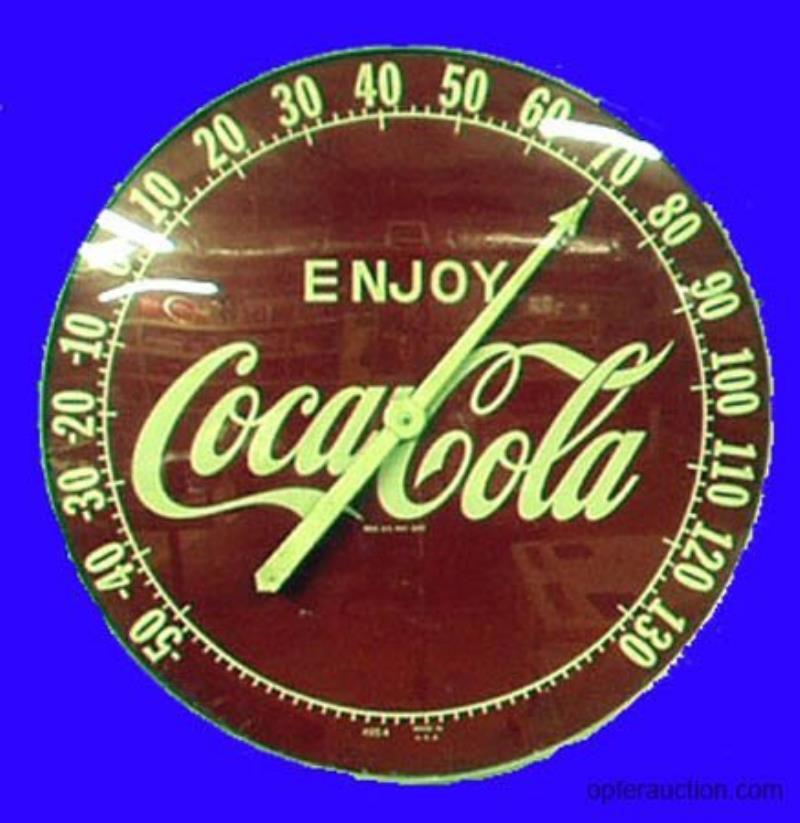COCA-COLA THERMOMETER- 1960's;
