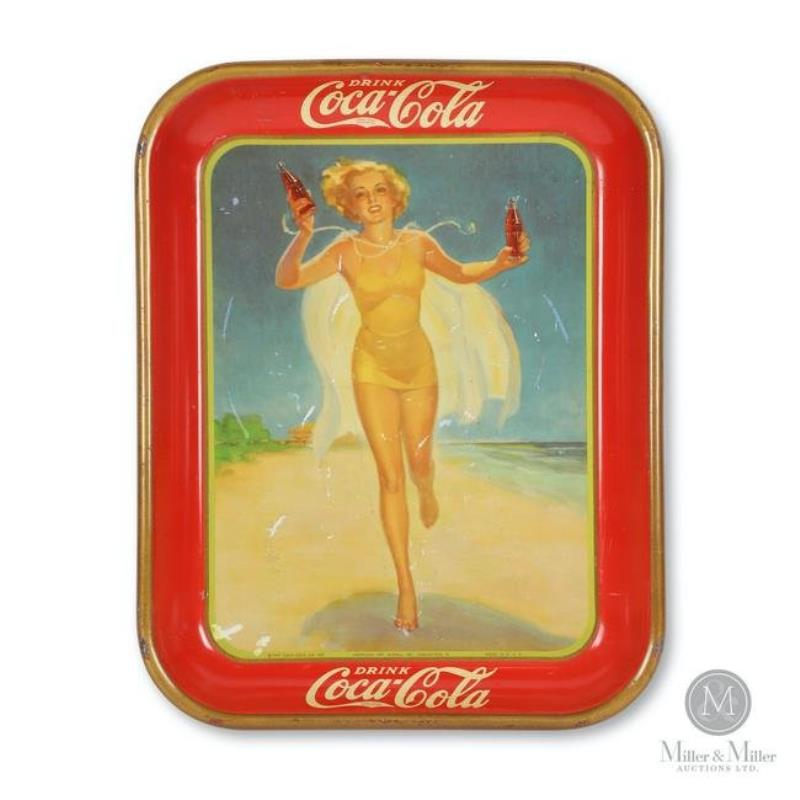 Coca-Cola 1937 Tin Litho Serving Tray