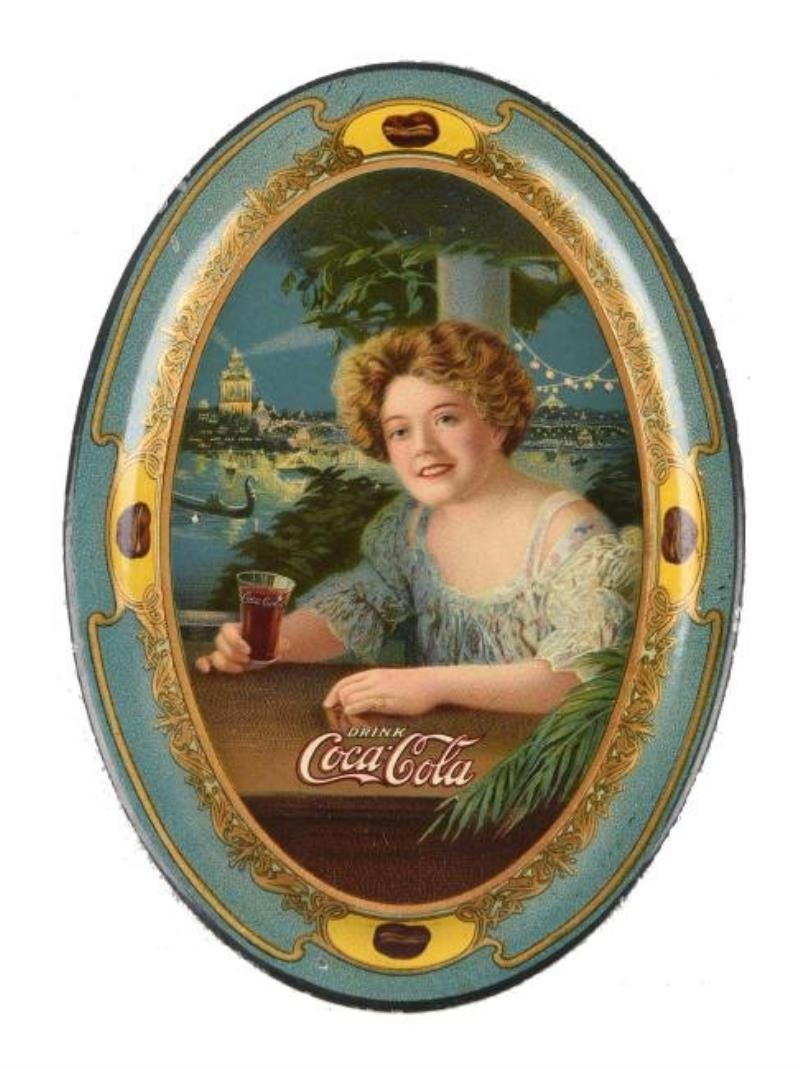 1909 Coca - Cola Tin Tip Tray.