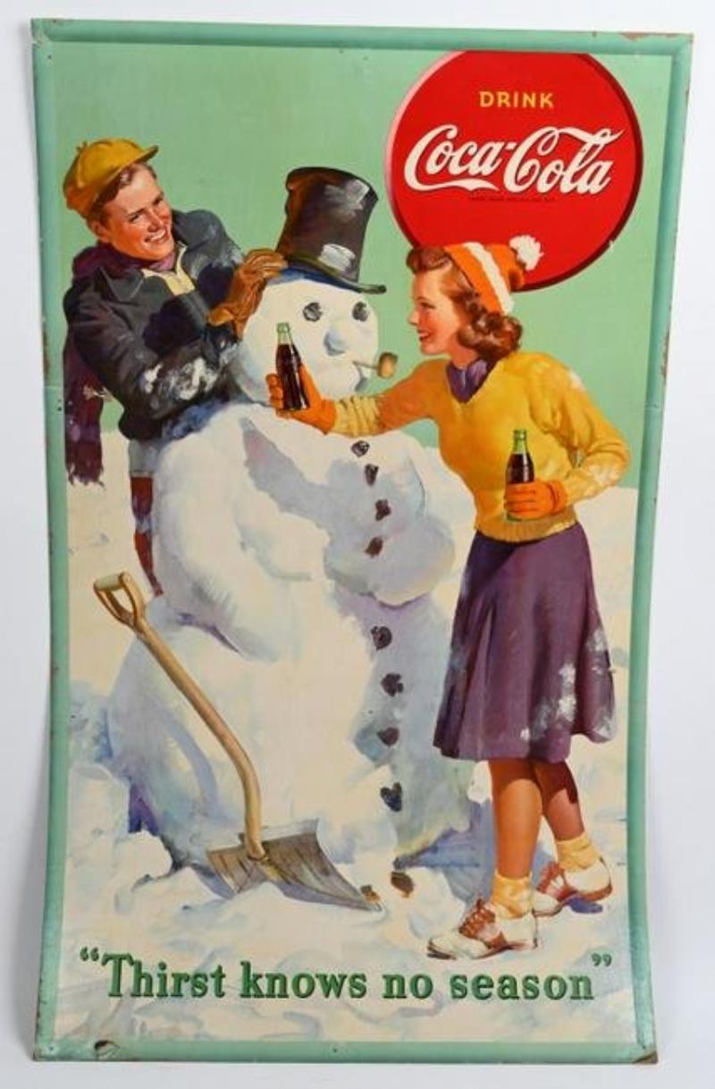 1941 Coca-Cola "Thirst knows no season" Poster