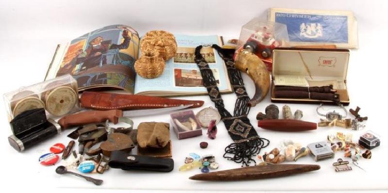 LARGE LOT OF SMALL GENERAL ANTIQUE & COLLECTIBLES