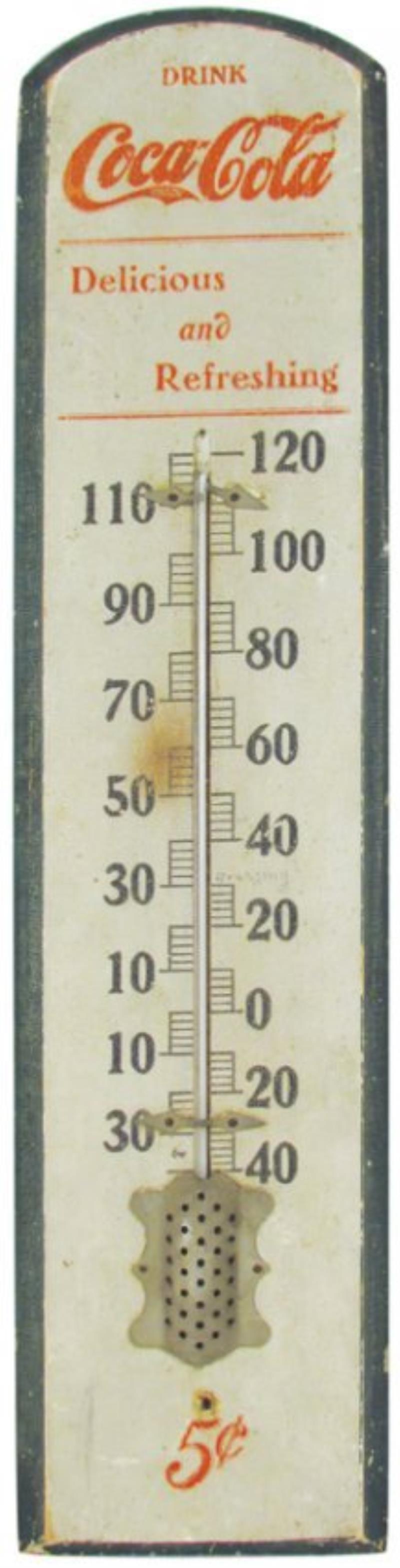 Coca Cola Wood Thermometer