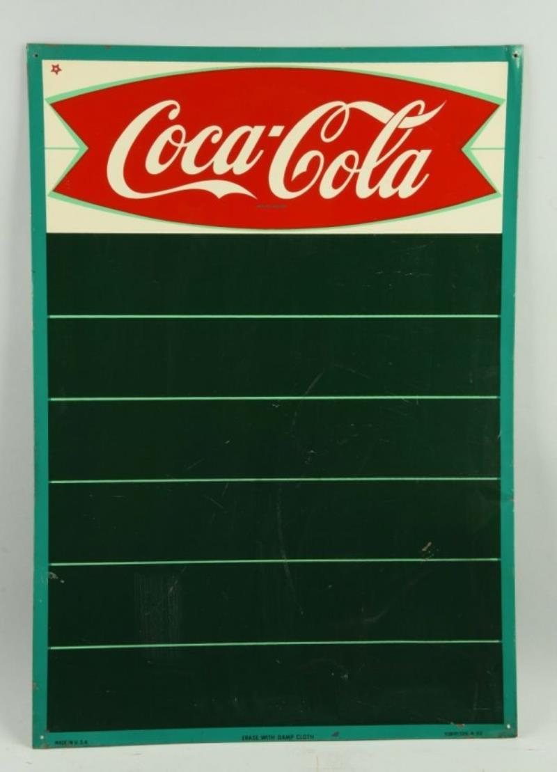 French Tin Coca Cola Chalk Board Value & Price Guide