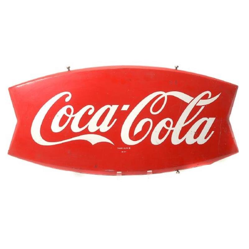 Coca-Cola Metal Fishtail Sign