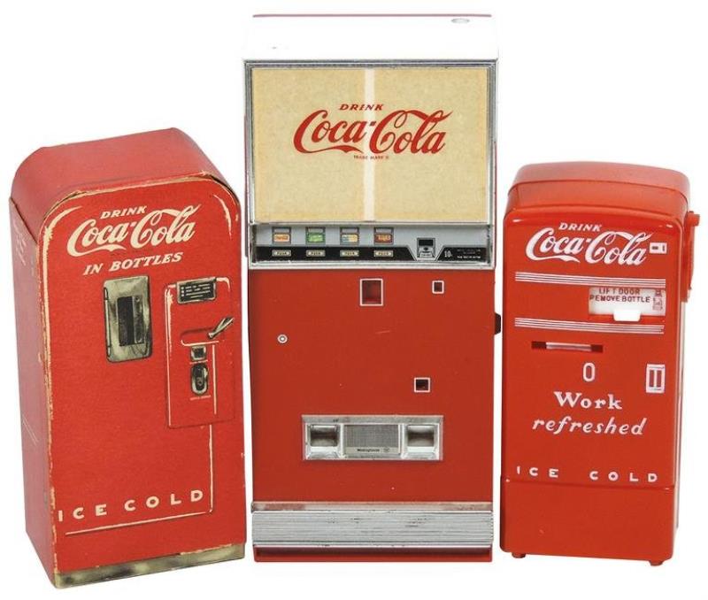 Coca-Cola Smalls (3), Rare cdbd Sample V-39 Machine,
