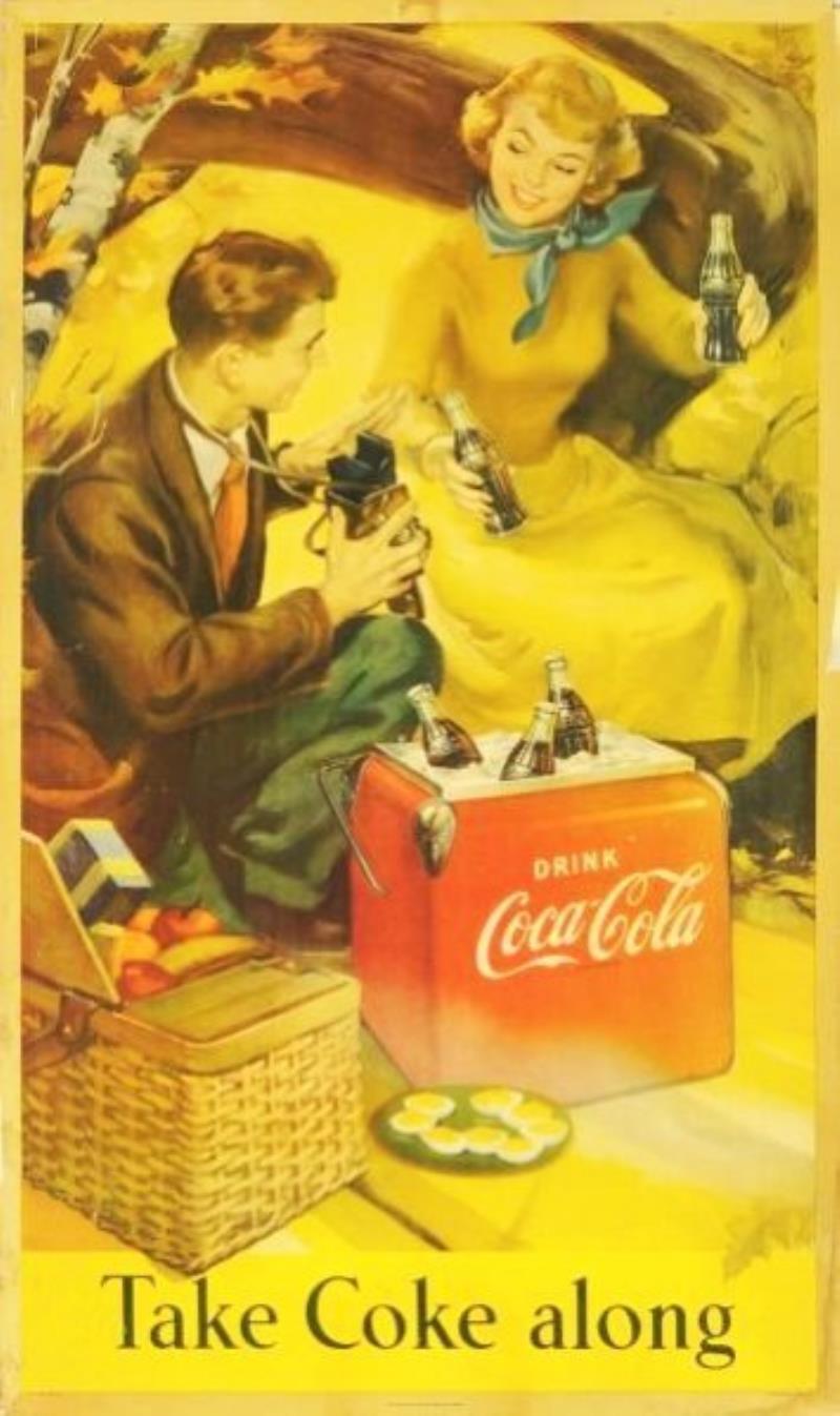 1950s Two Sided Coca-Cola Poster.